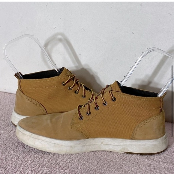 Timberland Tan Lace Up Davis Square Shoes 9.5